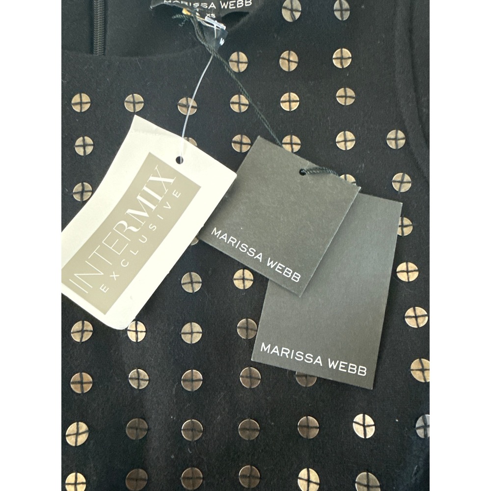 INTERMIX MARISSA WEBB Kristianne High Low Vest Black Sequin Wool Blend XS NWD‎ - Picture 2 of 12